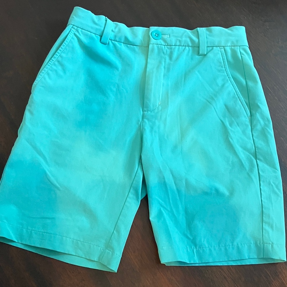 Boys Size 12 Vineyard Vines Turquoise Flat Front Shorts